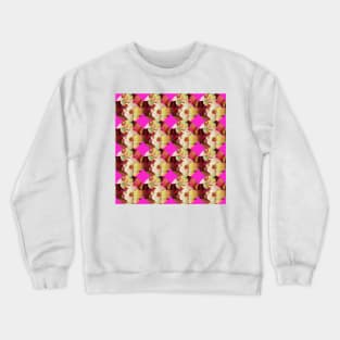 Flower Pattern with Pink Accents Crewneck Sweatshirt